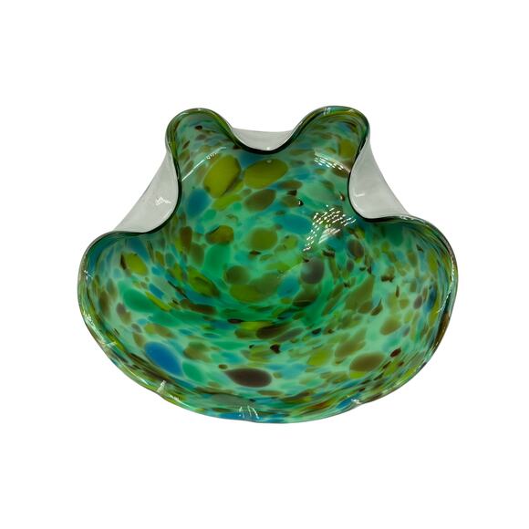 Vintage Murano glass. Confetti art glass ashtray bowl